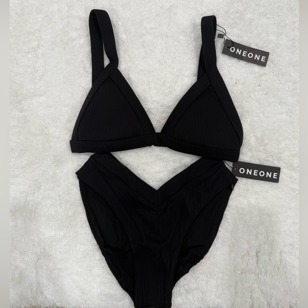 NWT ONEONE Black Women's Swimwear Set